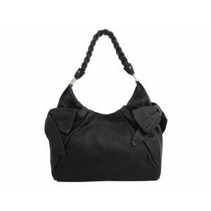 Salvatore Ferragamo Vara Leather Shoulder Bag Black